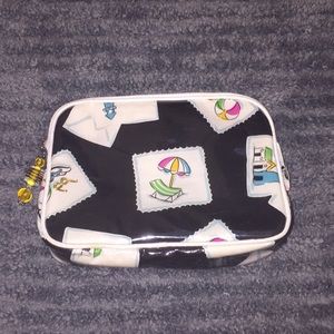 Beach print makeup bag
